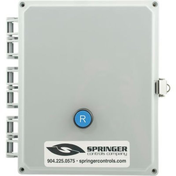 Springer Controls Co NEMA 4X Enclosed Motor Starter, 26A, 3PH, Direct Online, Reset Button, 100-250V, 20-24A AF2606R1M-3J
